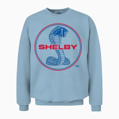 Klassisches Shelby Super Snake Logo Unisex Sweatshirt - Light Blue