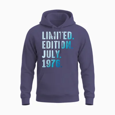 Juillet 1976 Année 1976 Rétro 1976 Vintage édition Limitée Unisex Hoodie - Heather Sport Dark Navy