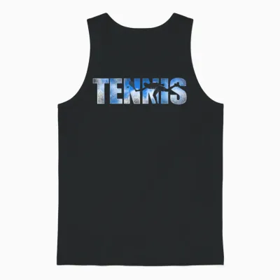 Funny Tennis Player Racket Serve Unisex Tank Top - Black