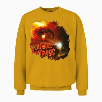 The Lord of the Rings Gandalf and the Balrog Quote Unisex Sweatshirt - Gold