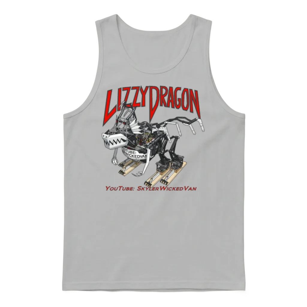 Lizzy Dragon with Youtube Channel Unisex Tank Top - Ash
