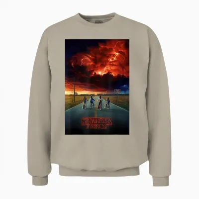 Stranger Things Demogorgon Cloud Unisex Sweatshirt - Sand