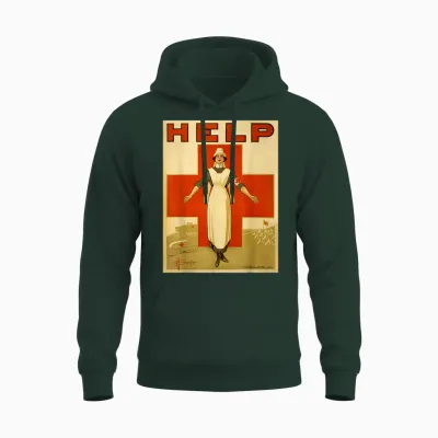 Vintage Poster - Rotes Kreuz Retro Unisex Hoodie - Forest