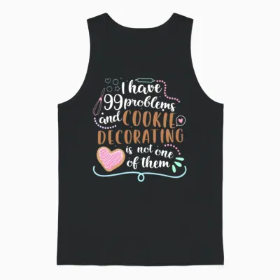 Funny Cookie Decorating Design for Cookie Artists Unisex Tank Top - Black