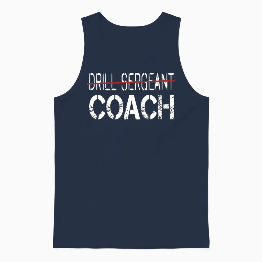 Drill Sergeant - Coach Unisex Tank Top in Navy