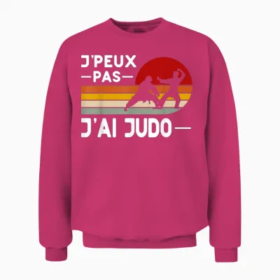 Je Peux Pas J'ai Judo Humor Judo Coach Fan Judoka Funny T-Shirt, Black, S Unisex Sweatshirt - Heliconia