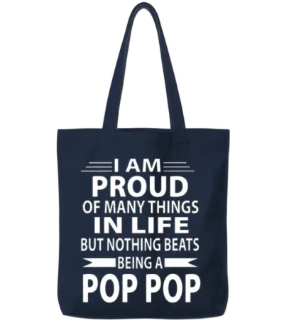 Pop Pop Tote Bags - Navy