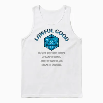 D20 Alignment Lg Unisex Tank Top - White