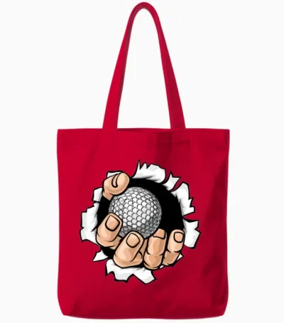 Golf Balls Tote Bags - Red