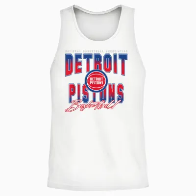 Nba Official Detroit Pistons Fade Out Unisex Tank Top - White