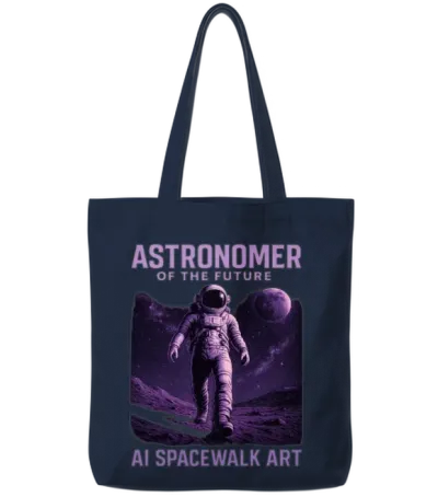 Astronomer of the Future – Ai Spacewalk Art Tote Bags - Navy