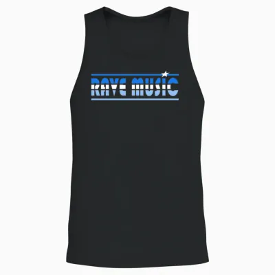 Rave Music Retro Unisex Tank Top - Black
