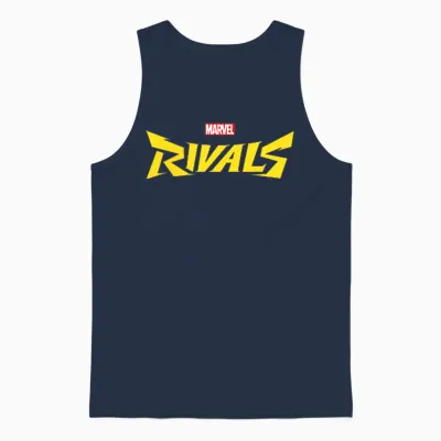 Marvel Rivals Official Video Game Logo Front & Back Unisex Tank Top - Navy