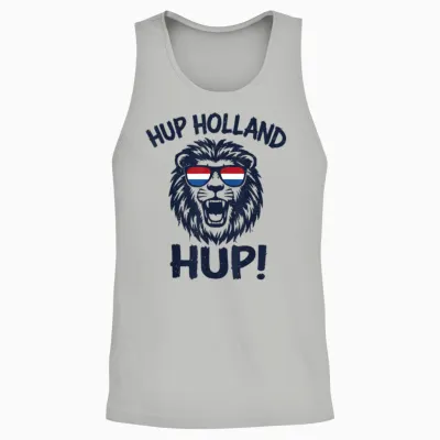 Hup Holland, Netherlands Flag Lion, Nederland Dutch Orange Unisex Tank Top - Ash