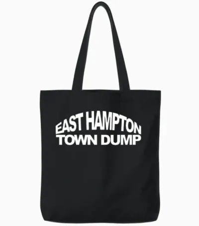 East Hampton Town Dump Bonacker Bub Springs 11937 Tote Bags - Black