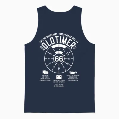66 Jahre Schonend Treatment Oldtimer 66. Geburtstag T-Shirt, Black Unisex Tank Top - Navy