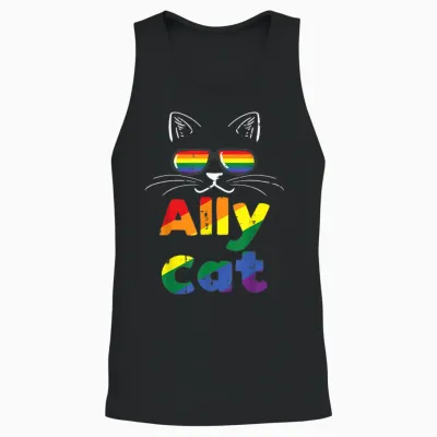 Ally Cat Pride Monat Straight Ally Homosexuell Lgbtq Lgbt Frauen Unisex Tank Top - Black