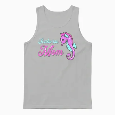 Awesome Seahorse Mom Marine Biologist Unisex Tank Top - Ash