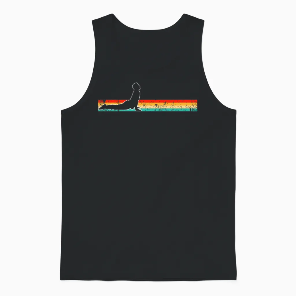 Yoga Retro Unisex Tank Top in Black