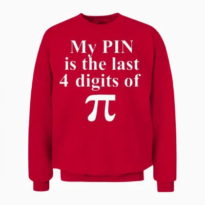 Funny Geek Joke About Pi Unisex Sweatshirt - Red