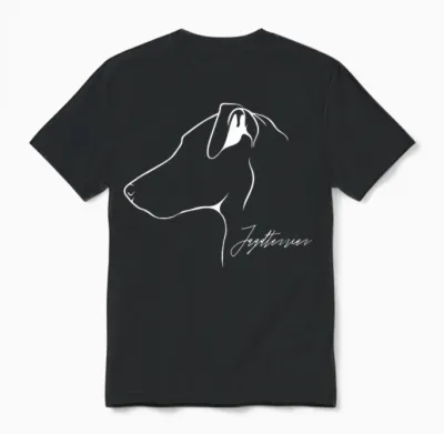 Deutscher Jagdterrier Profil Hunderasse Hund Hunde Jagdhunde Unisex T-Shirt - Black