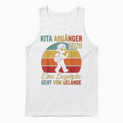 Kinder Kita Abgänger 2026 Schulkind Einschulung Schule Letzt Unisex Tank Top - White