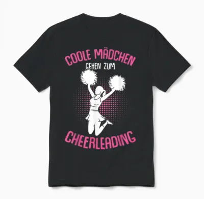 Coole Mädchen Gehen Zum Cheerleading Cheerleader Cheer Unisex T-Shirt - Black
