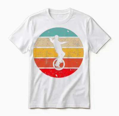 Unicycle Retro Unisex T-Shirt - White