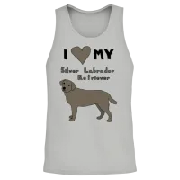 I Heart My Silver Labrador Retriever Unisex Tank Top - Ash – 2