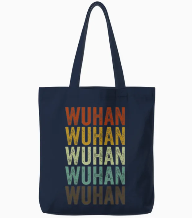 Wuhan China Retro Vintage Tote Bags - Navy
