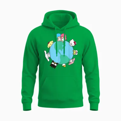 Hello Kitty and Friends Sanrio Earth Unisex Hoodie - Irish Green