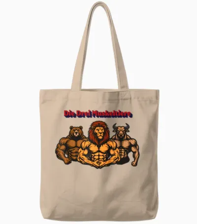 Die Drei Muskeltiere Pump Cover Lustig Sport Fitness Gym Tote Bags - Natural