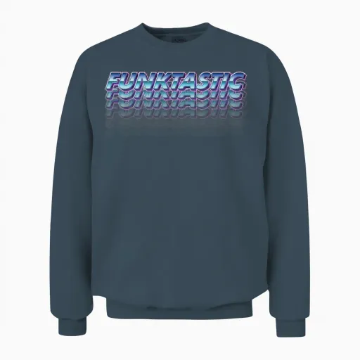Funktastic Retro Unisex Sweatshirt - Dark Heather