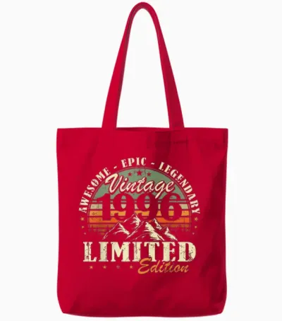 Original 1996 Cadeau Anniversaire 30 Ans Pour Hommes Femmes Tote Bags - Red