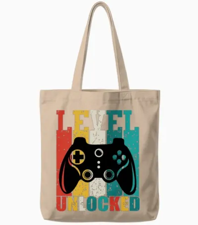 Funny Gift for Gamer Tote Bags - Natural