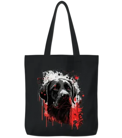 Labrador Dog Tote Bags - Black