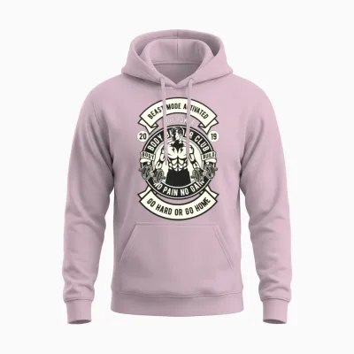 Activated Vintage Retro Classic Unisex Hoodie - Light Pink