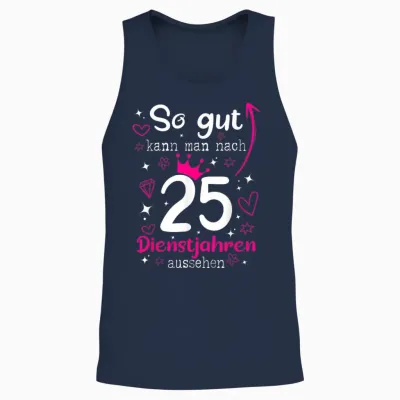 25 Year Service Anniversary Company Anniversary 25 Years T-Shirt, Black, S Unisex Tank Top - Navy