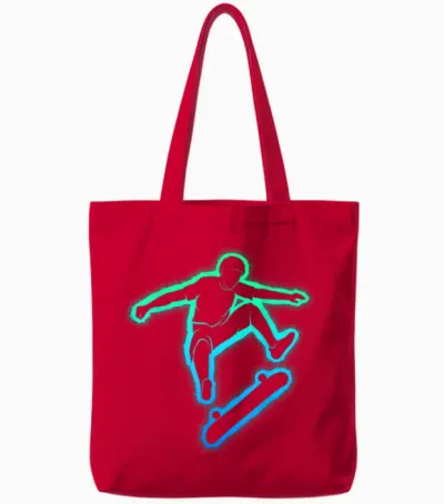 Skateboard Skateboarder Skater Boys Children Tote Bags - Red