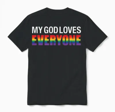 God Loves Everyone (unisex Pride Tee) Unisex T-Shirt - Black