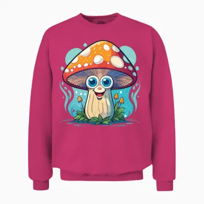 Funny Mushroom Unisex Sweatshirt - Heliconia