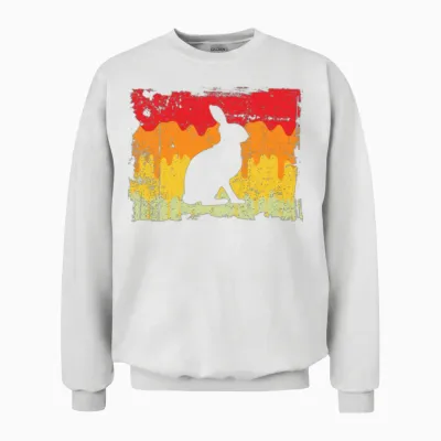Rabbit Retro Unisex Sweatshirt - White