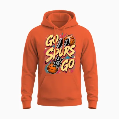 Retro Vintage Spurs Unisex Hoodie - Orange