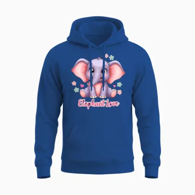 Majestic Elephant Unisex Hoodie - Royal