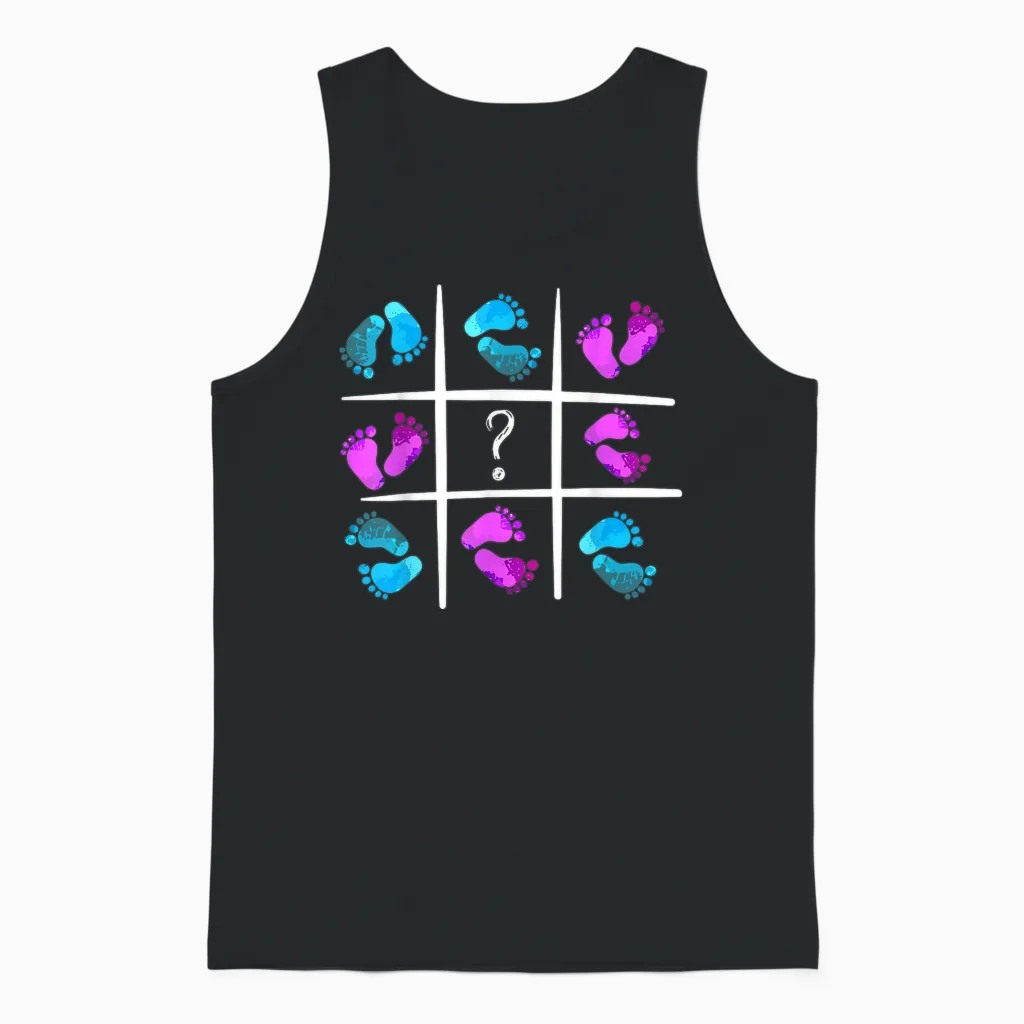 Gender Reveal T-Shirt Für Jungen Oder Mädchen – Lustiges Geschlecht Offenbart Unisex Tank Top in Black