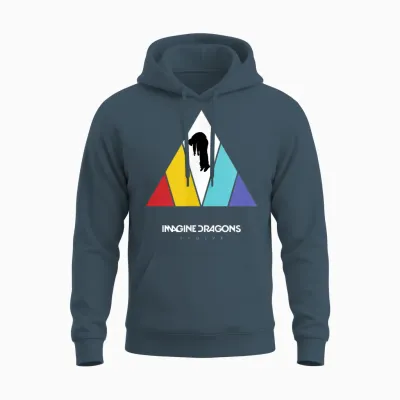 Imagine Dragons Triangle Logo Black Unisex Hoodie - Dark Heather