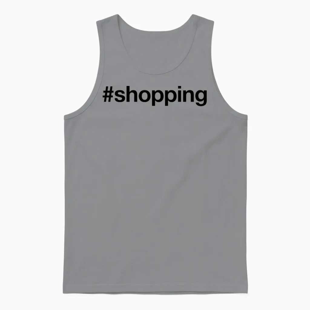 Shopping Unisex Tank Top in Sport Grey