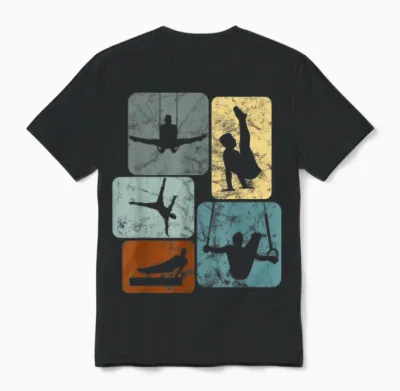 Gymnastics Boys Acrobatics Boys Gymnastics T-Shirt, Black, S Unisex T-Shirt - Black