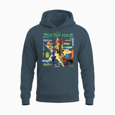 Zootopia Signs Unisex Hoodie - Dark Heather