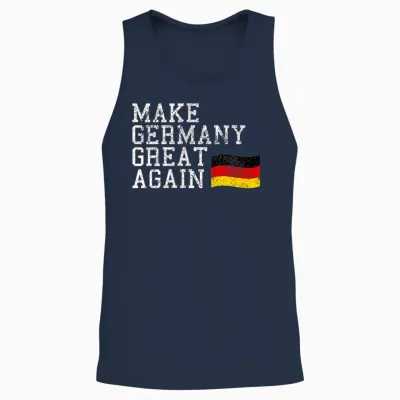 Vintage Make Germany Great Again Deutschland Heimat Geschenk Unisex Tank Top - Navy